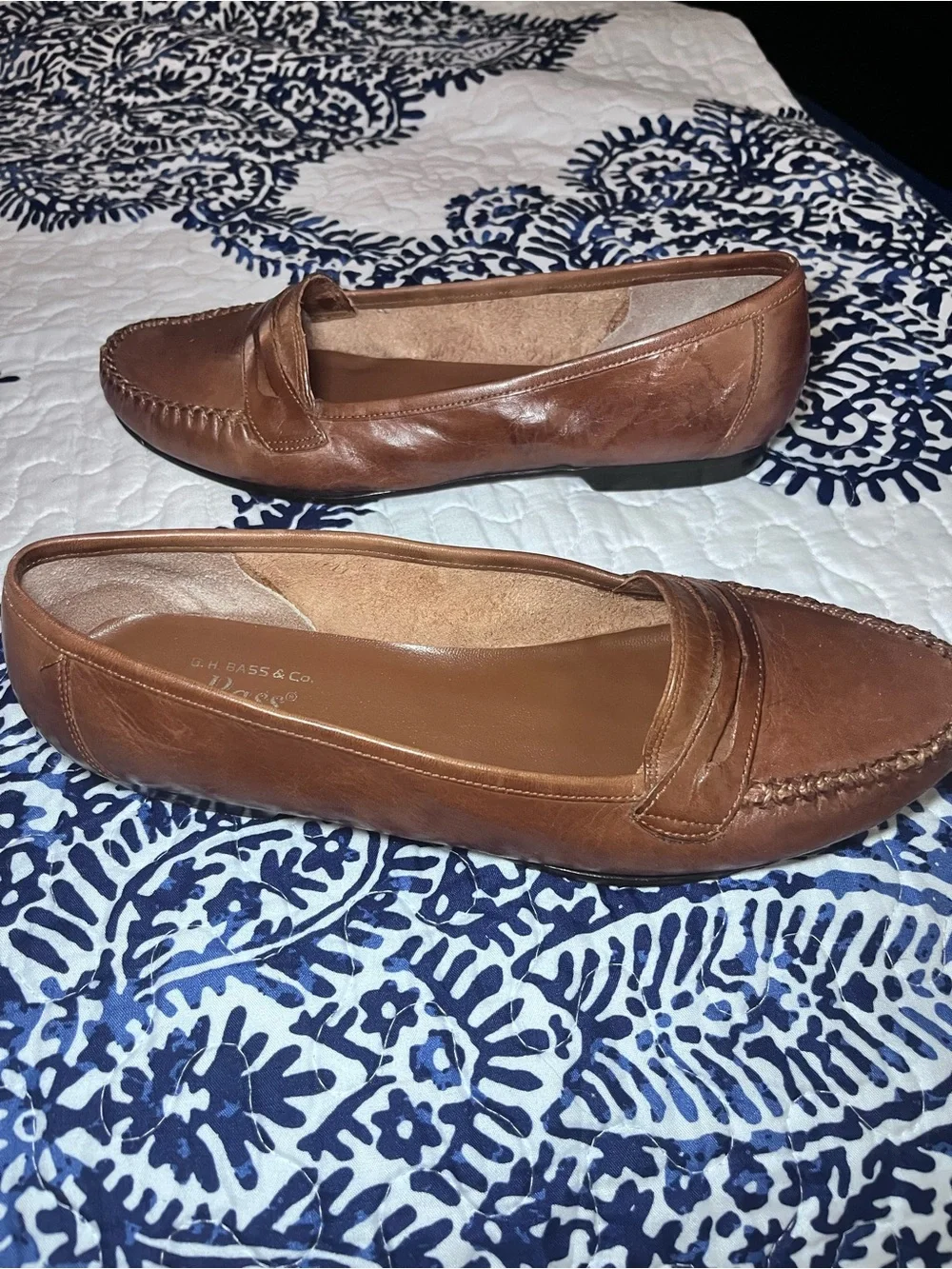 G.H. Bass & Co. Brown Leather Penny Loafers